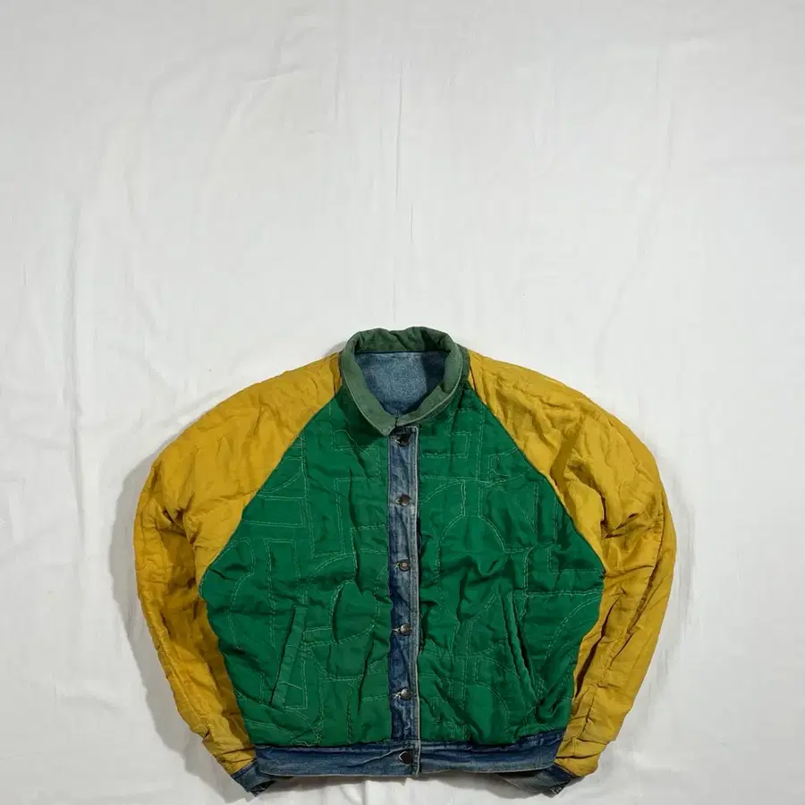 80s 마리떼프랑소와저버 closed 리버시블 블루종 청자켓