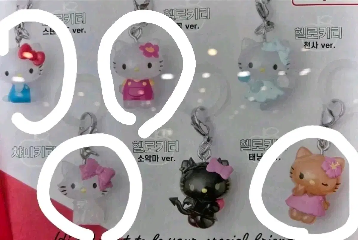 새상품:)산리오 헬로키티 유메미루 엔젤 천사 메지루시 가챠 꽃,스탠다드,태닝,챠미키티