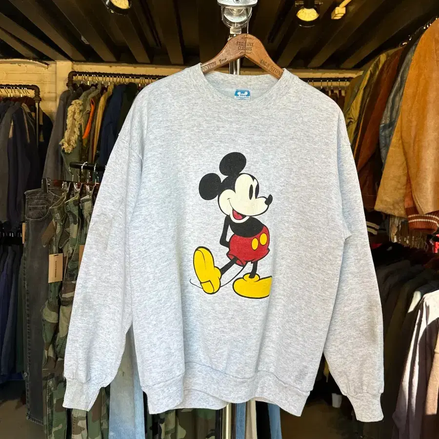 [100]90s 디즈니 50/50 미키마우스 스웻셔츠 made in usa