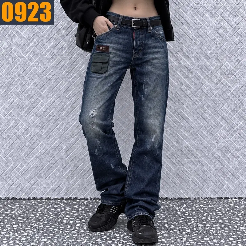34 DSQUARED2 디스퀘어드2 인디고 워싱 디스트로이드 포켓 디테일 데님 팬츠 50