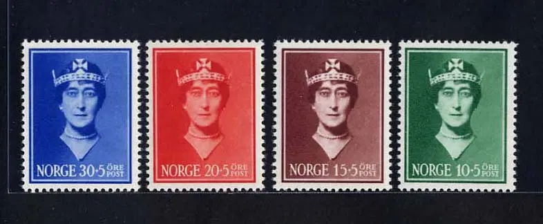 [BKstamp1504]노르웨이 Queen Maud 부가금우표 4종완(1939년)