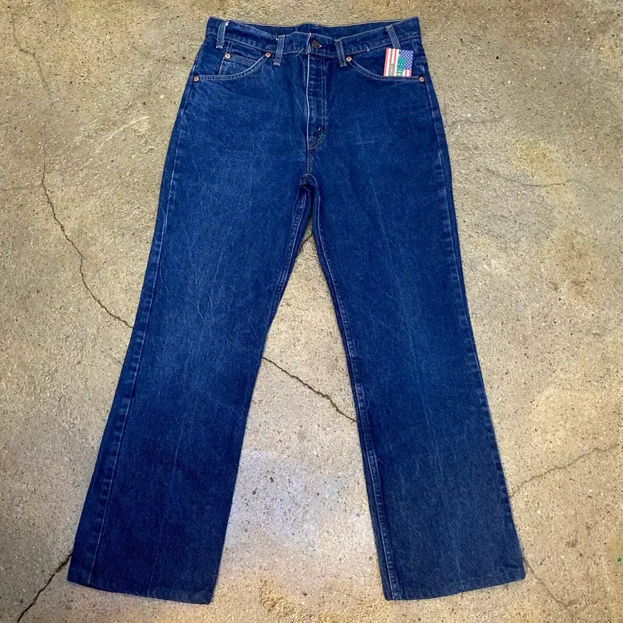 90s Made in USA 빈티지 리바이스 517 오렌지탭 부츠컷 청바지 데님팬츠