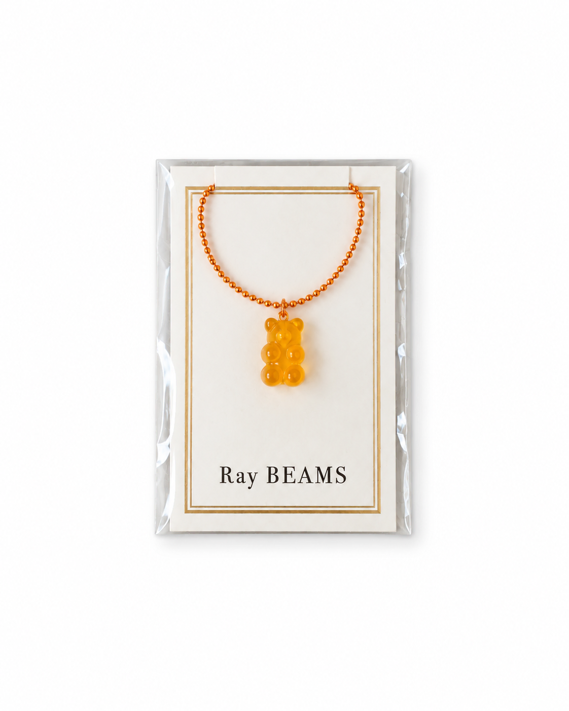 (추석할인)Ray BEAMS Color Bear Necklace (Orange)