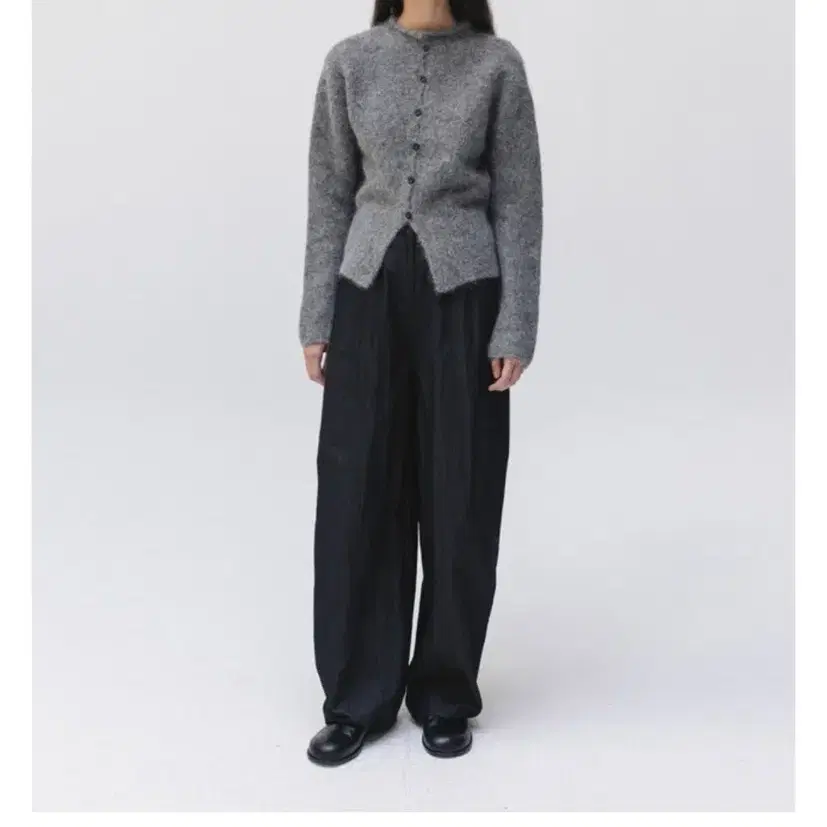 Moia / wide round pants (charcoal)  / 모이아 와이드 라운드 팬츠 M