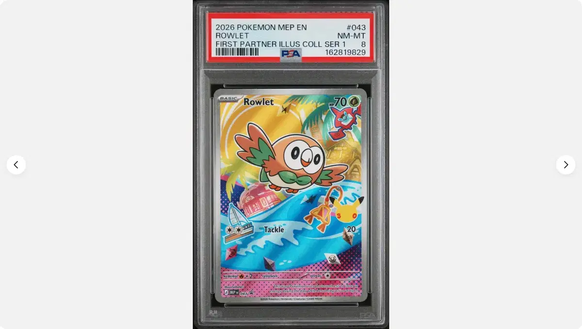 30주 포켓몬 카드 나몰빼미 psa 8 퍼스트 파트너