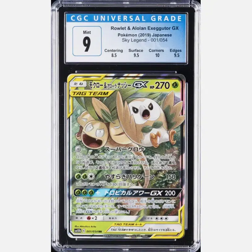 포켓몬 1 포켓몬 카드 나몰빼미&알로라 나시 GX cgc 9 스카이레전드 사진 1