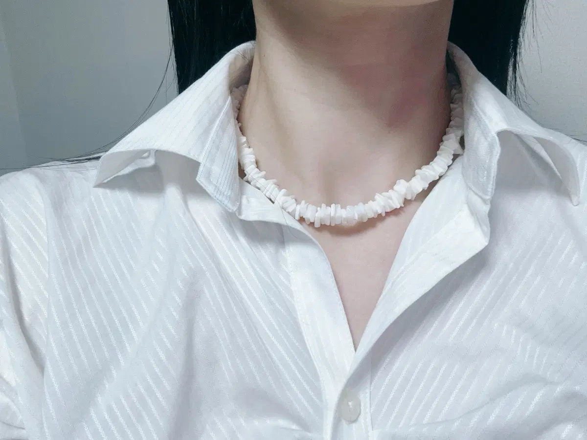펄인러브 3 산호 초커 목걸이
