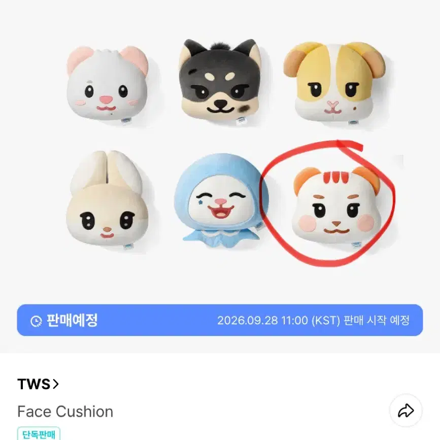 투어스 트위미 팝업 햄탱이 쿠션 , 인형키링 댈구 구해요