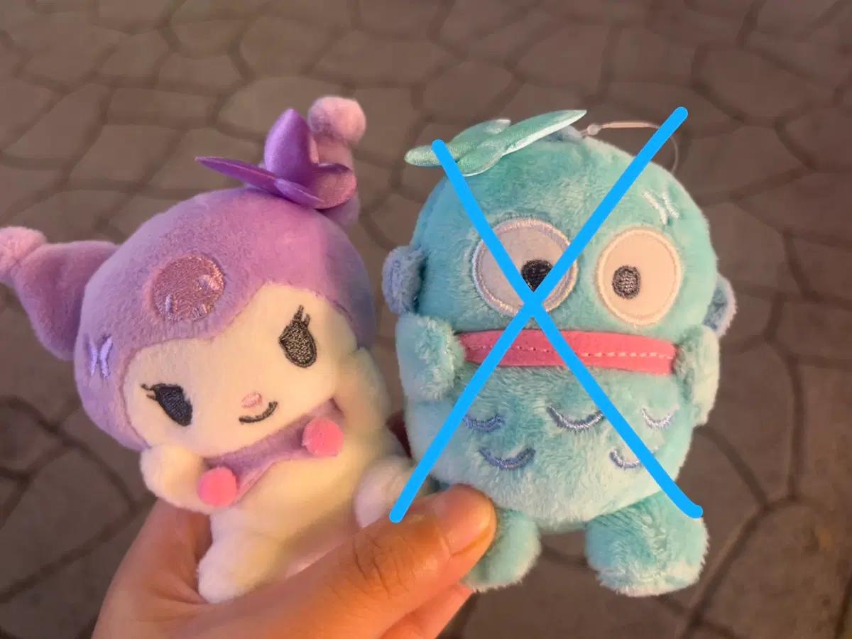 (미사용) 산리오 한교동 쿠로미 반짝 나비 인형 키링
