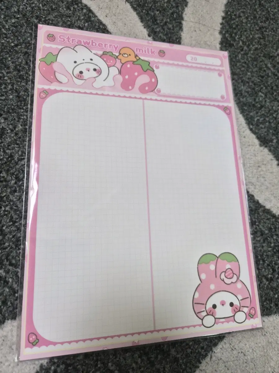 딸기우유모꼬 메모패드