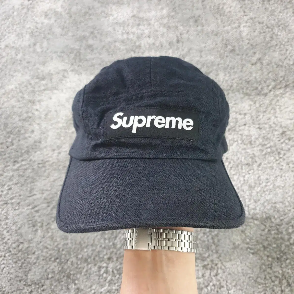 Supreme 로고 캡 모자