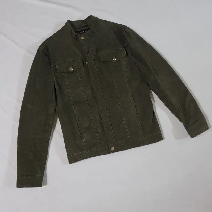 [m] ZARA MAN 피그스킨 스웨이드 남성 리얼레더 돼지가죽 자켓 빈티지