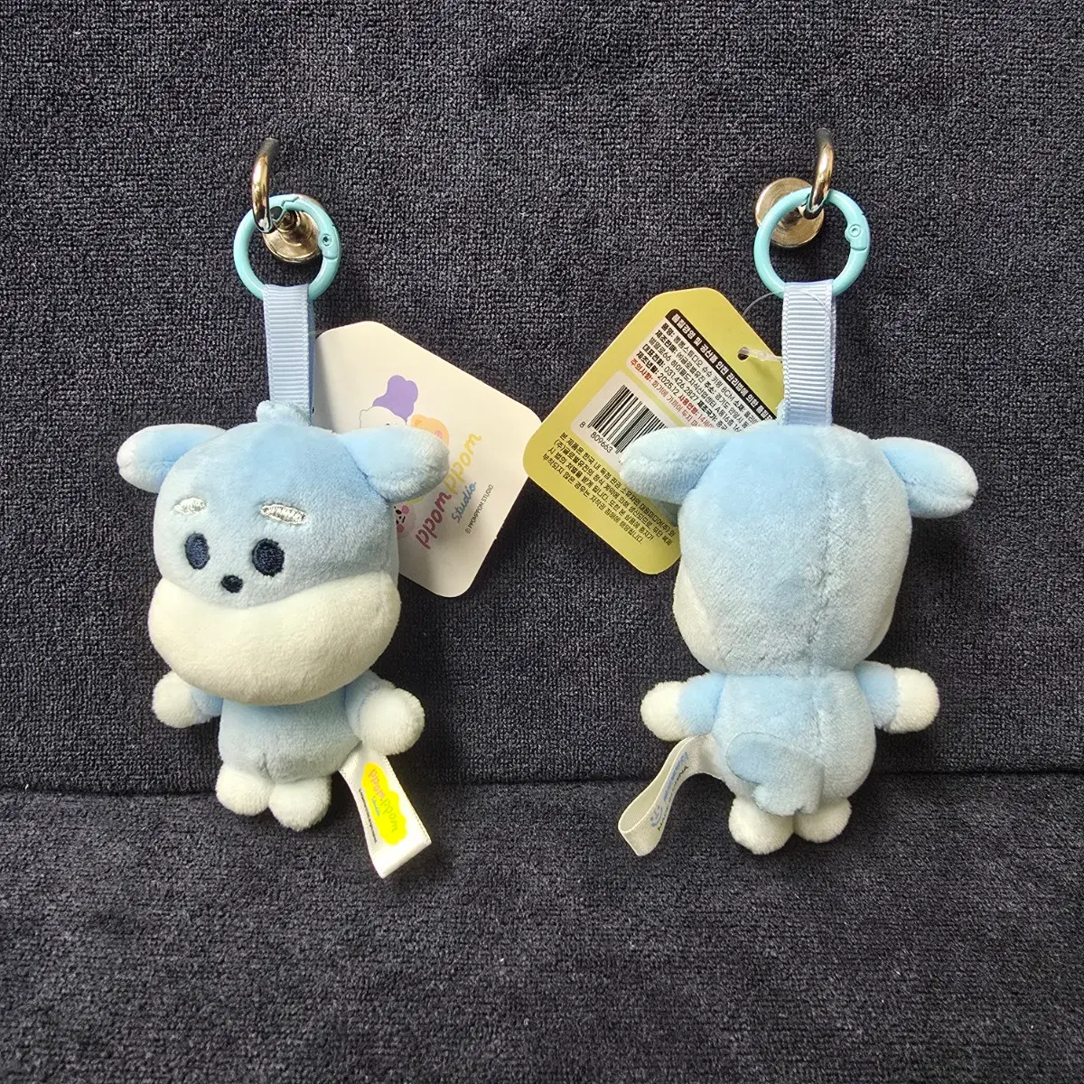 뽐뽐스튜디오 슈슈 8cm 정품 키링 가방걸이 인형