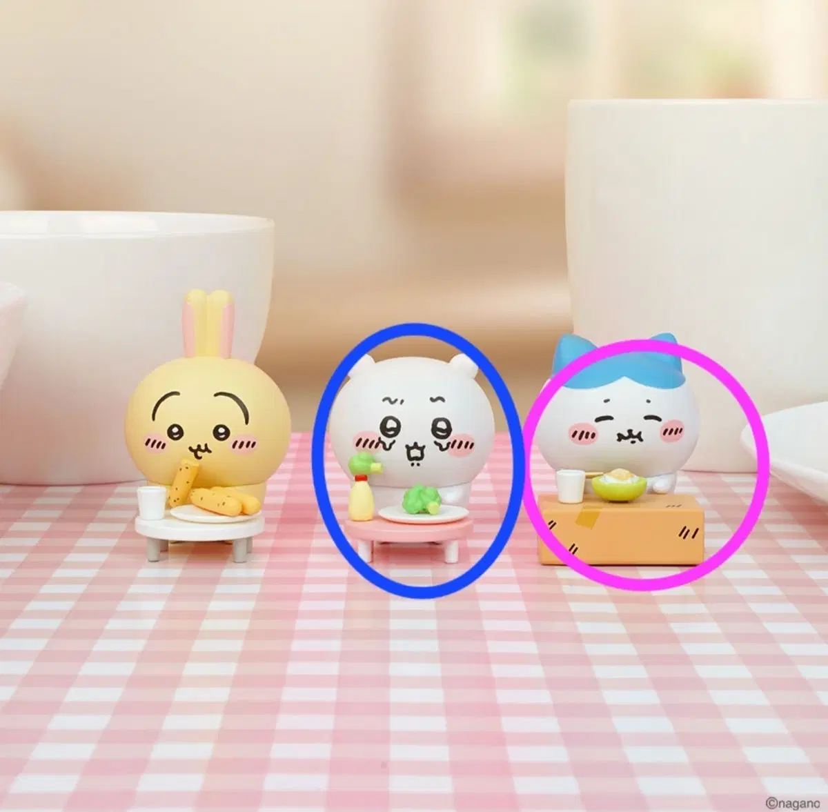 치이카와 먼작귀 먹방 피규어 교환