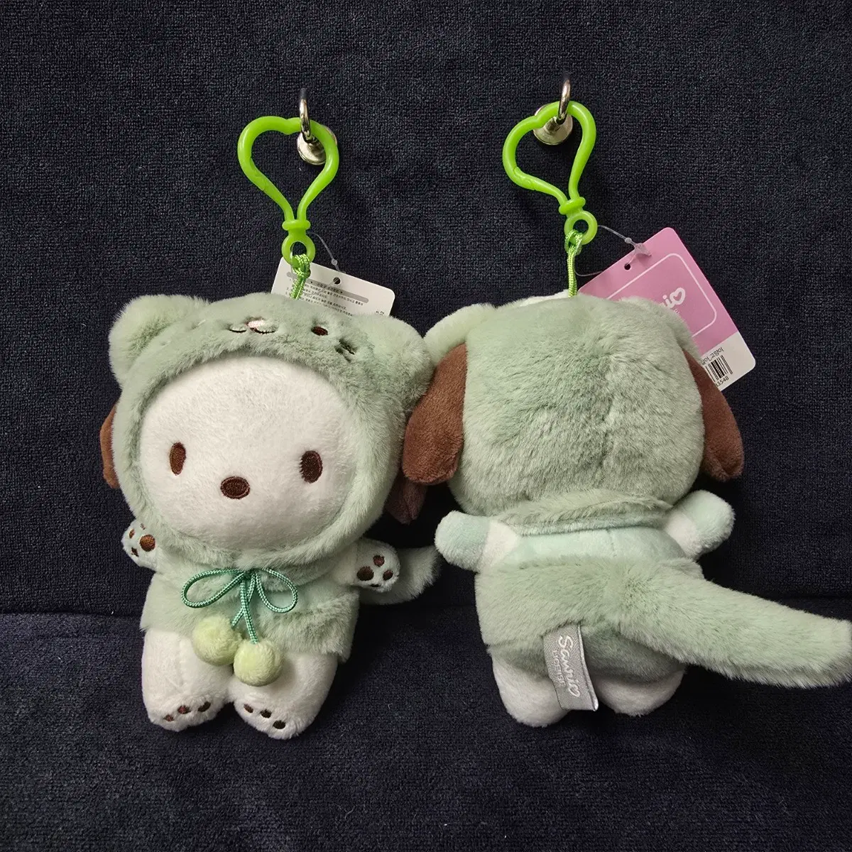 포차코 고양이 후드 13cm 산리오 정품 가방걸이 인형