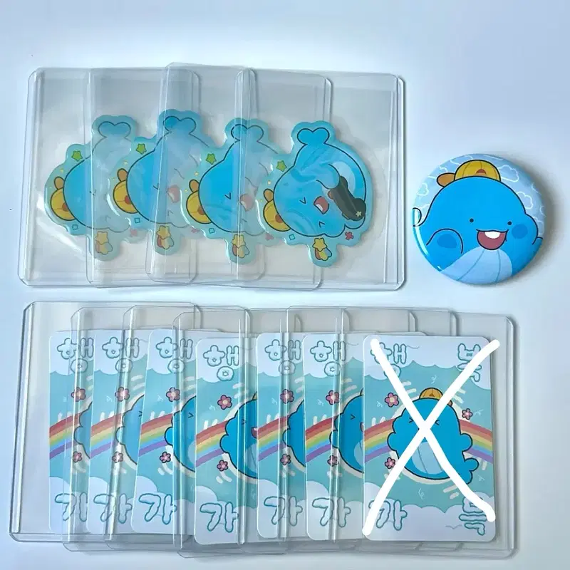 잠뜰 뜰팁 픽셀리 10주년 팝업 캔뱃지 에폭시 부적포카 일괄