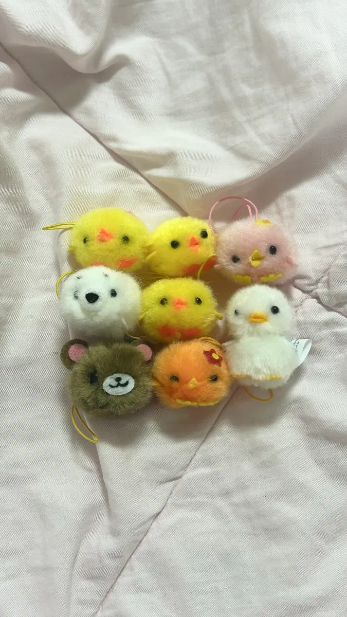 병아리 키링 , 강아지 손가락 인형 일본 고전 빈티지 키덜트