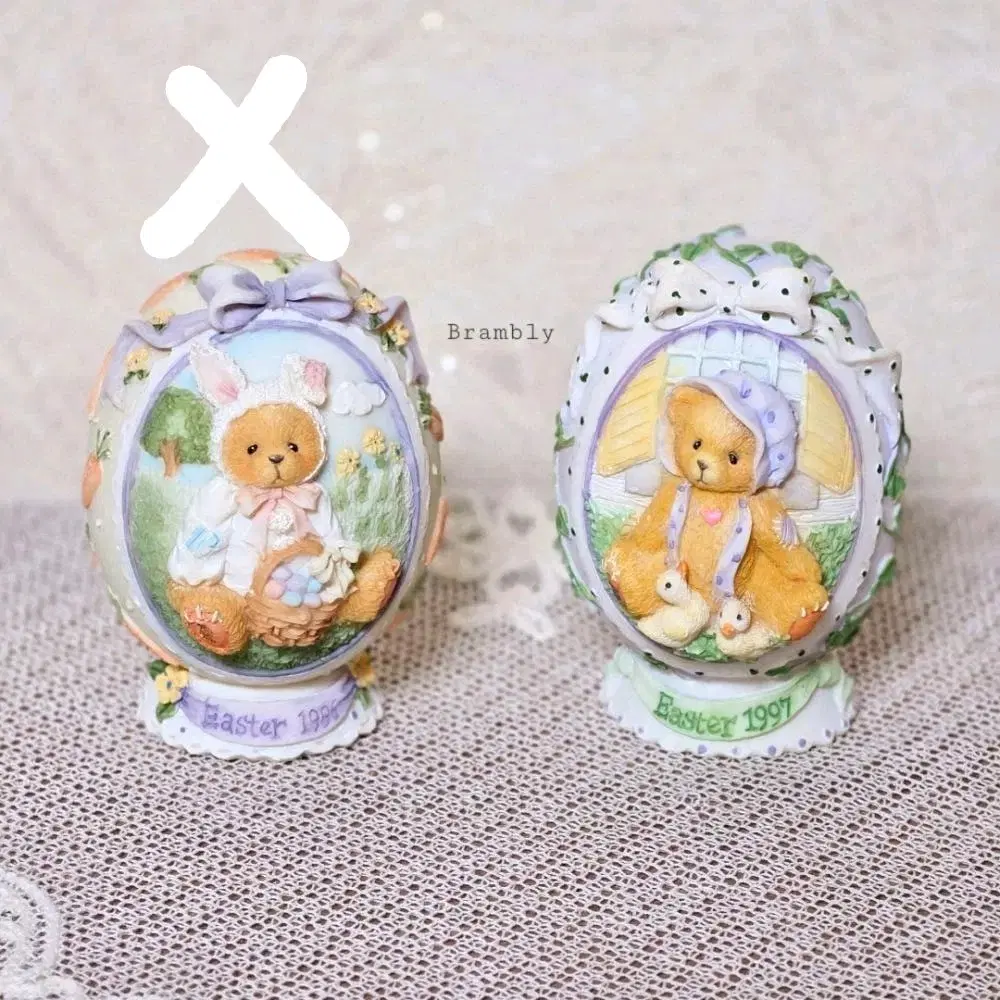 Cherished Teddies 체리쉬드 테디즈 빈티지소품 피겨린 이스터 버니 토끼 에그 테디베어 곰돌이 장식 인테리어 오브제 수집