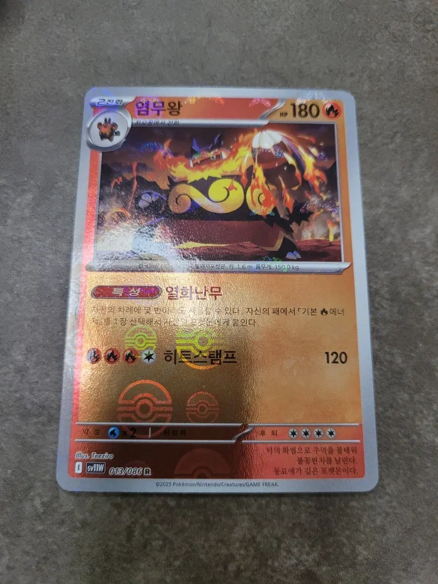 포켓몬카드 염무왕 몬스터볼 VMAX R RR 013/086