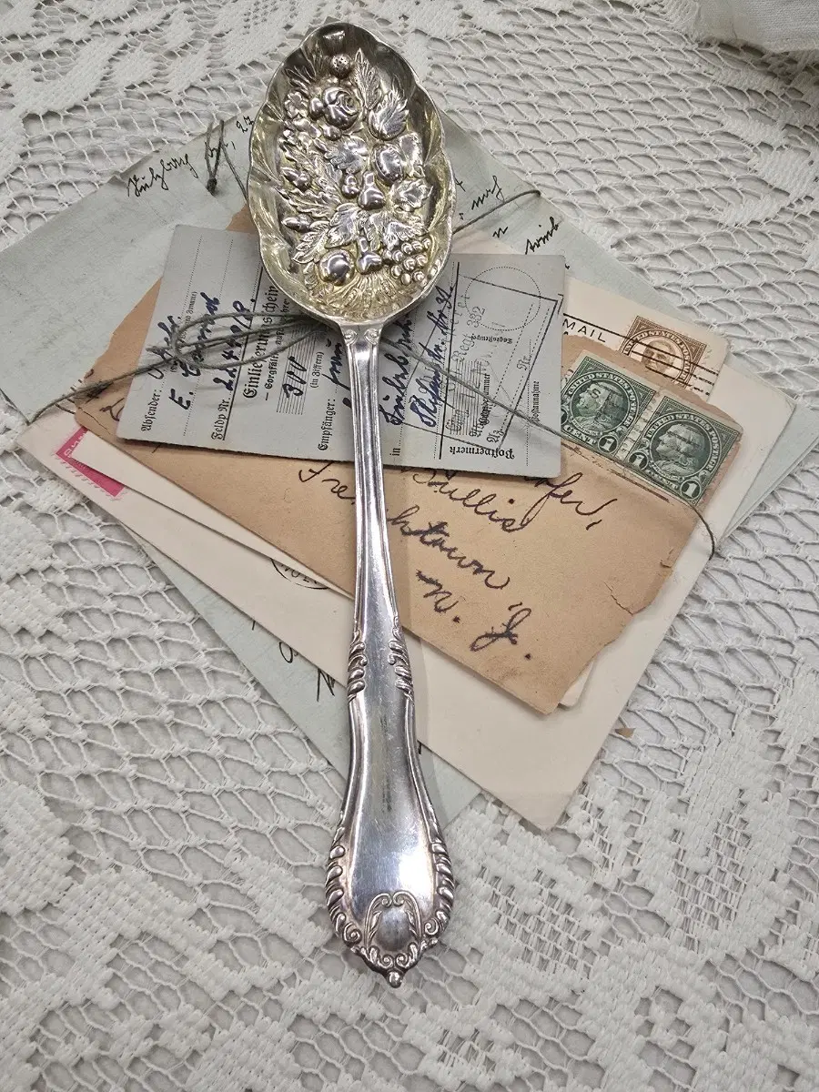 빈티지 실버 플레이트 서빙 스푼