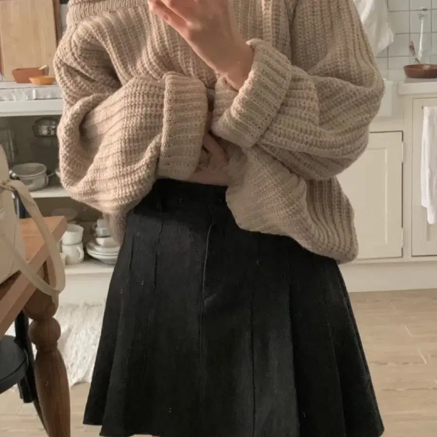 [미사용 신품] oinii habi pleats skirt 하비 플리츠 스커트