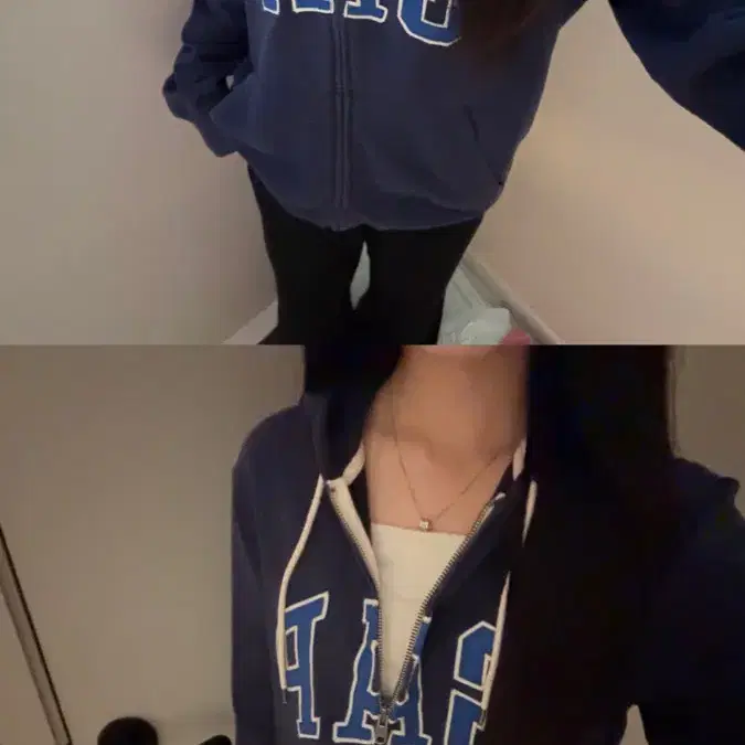 GAP 네이비 후드집업 M