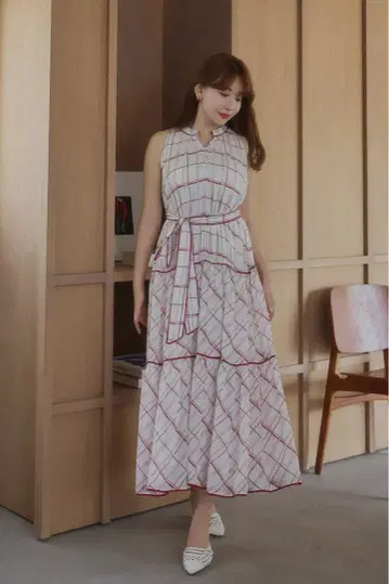Anduze 벨티드 체크 드레스 Her lip to