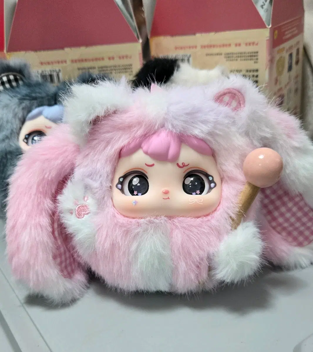 바오메이 목탁인형 핑크 토끼