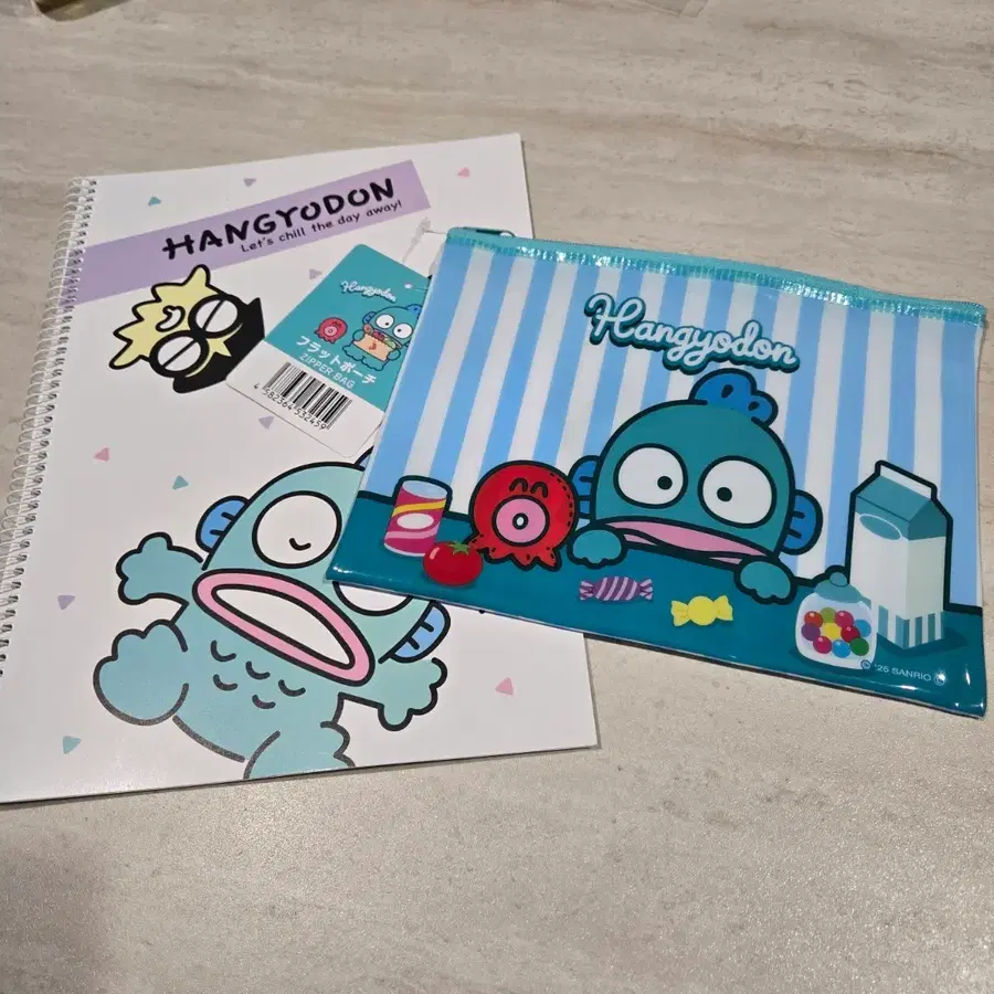일괄) 산리오 한교동 빅 파우치 & 줄 노트