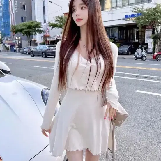 메이윤 크림 투피스