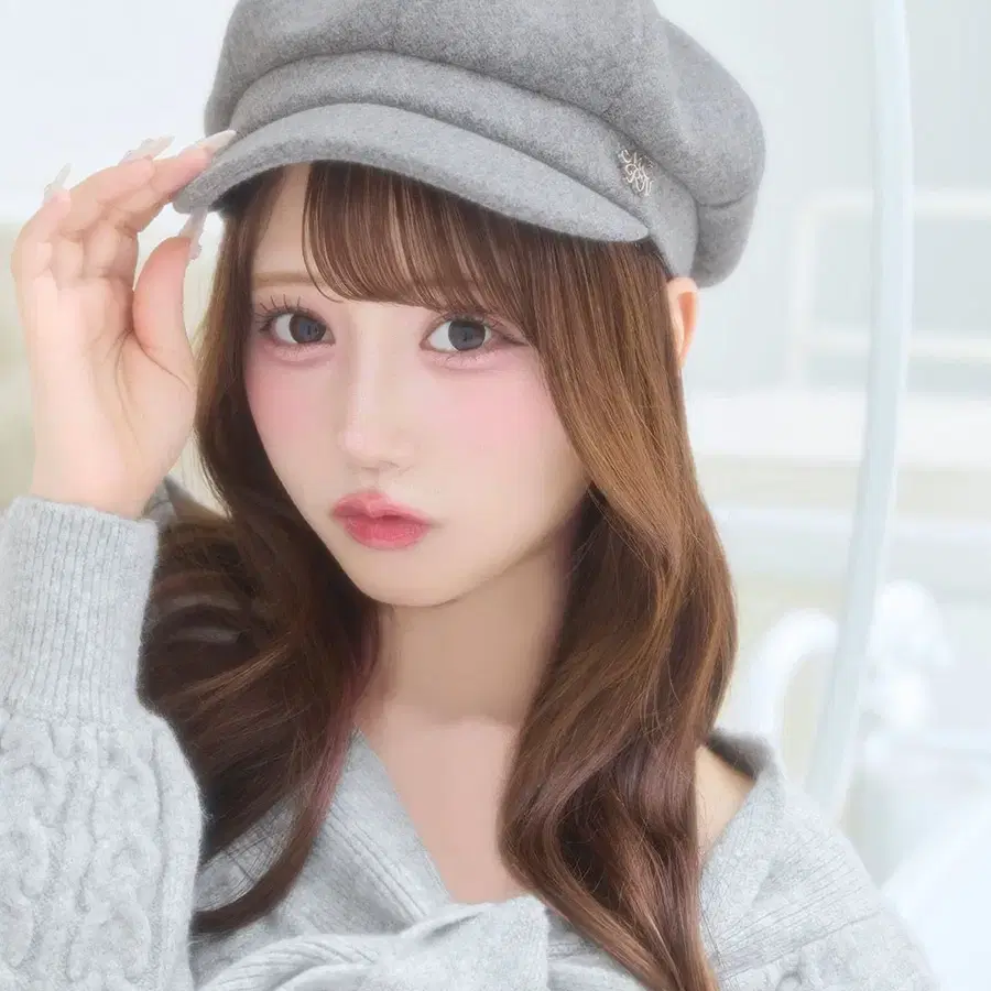 미셸마카롱 울 캐스켓 모자