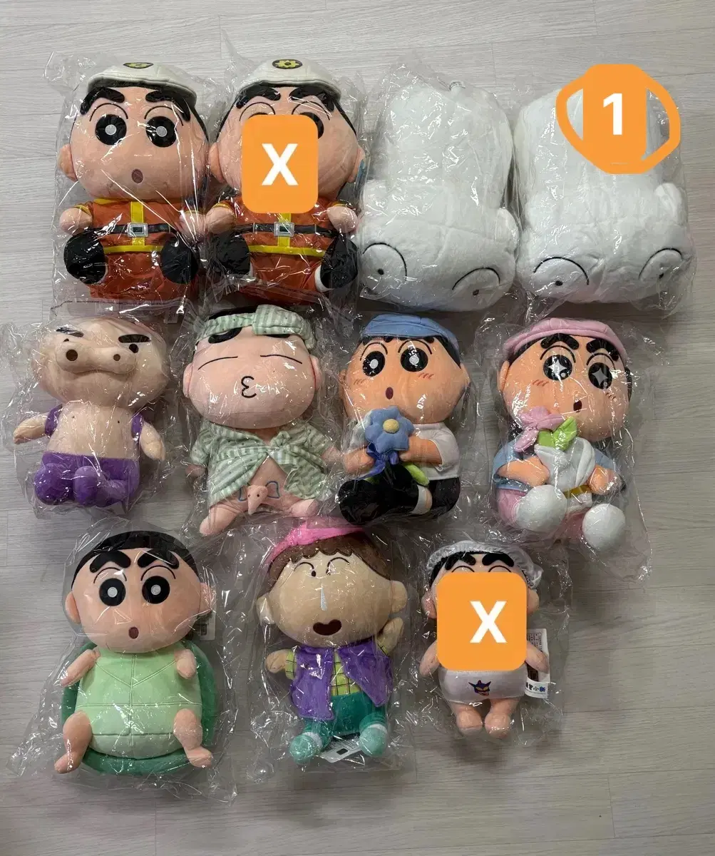 *새상품)짱구액션 짱구소방관 흰둥이 맹구 중형인형
