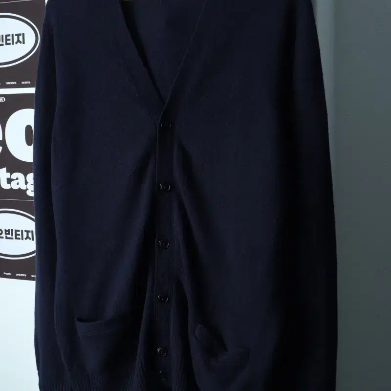 (XL) 유니클로 니트 가디건 네이비 울 아메카지 놈코어-H39486