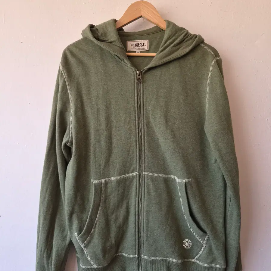 빈폴 남성 카키 후드집업점퍼 105사이즈