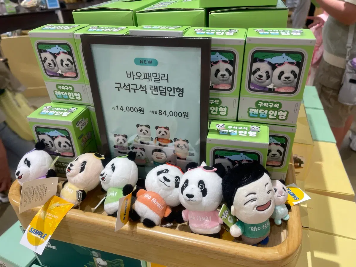 (정가)바오패밀리 구석구석 랜덤인형 6개 세트(푸바오,슈바오,루이후이,아러)