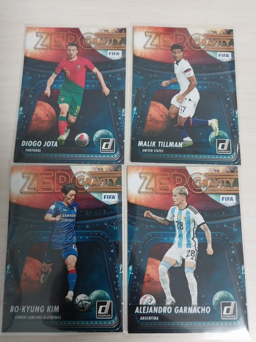 2023 Donruss Zero Gravity 축구 카드 (4종 세트)