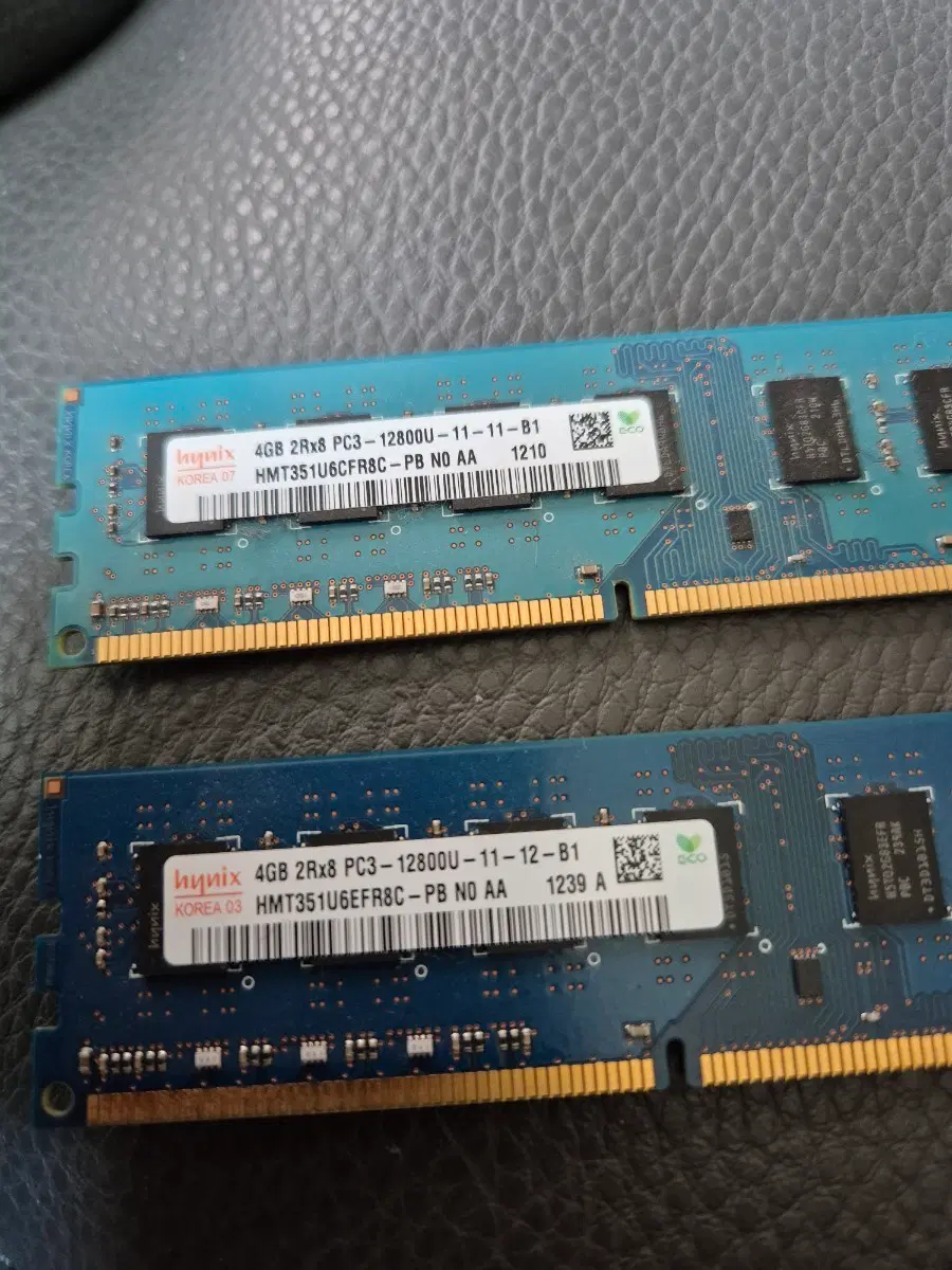 하이닉스 DDR3 PC3-12800 4GB 2개