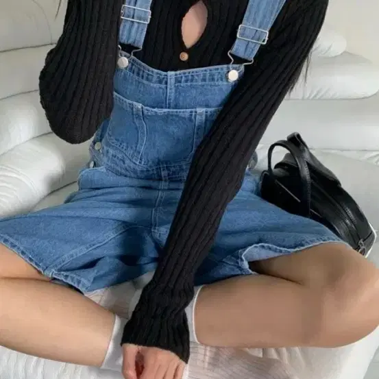 드온도 데님 오버롤