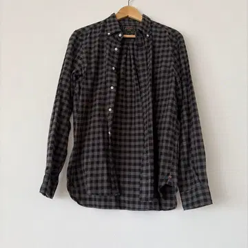 BEAMS 체크 무늬 긴팔 셔츠 일본제 M