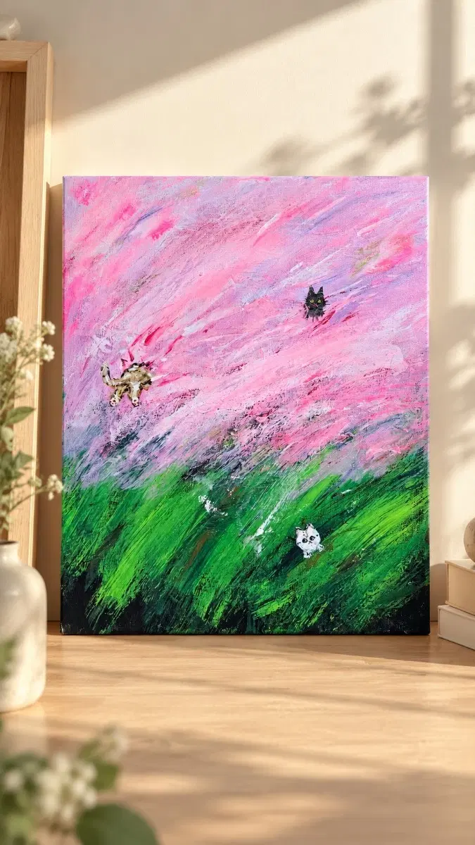 손그림 아크릴화 1개  입니다