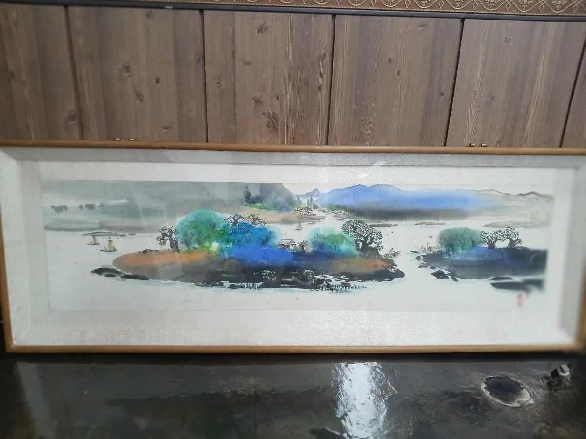 동양화 산수화 액자