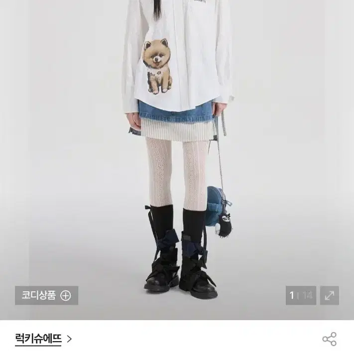 (26년제품.새상품)럭키슈에뜨 츄츄 프린트 셔츠 블라우스