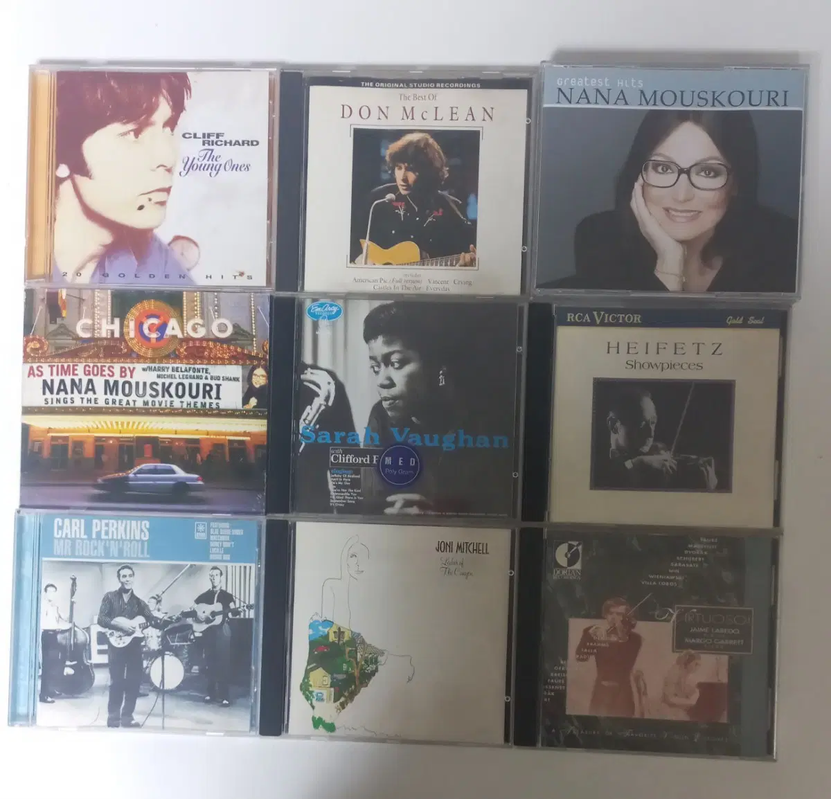 CD 앨범 10장 세트 (클리프 리처드, 돈 맥클린, 나나 무스쿠리, 시카고, 사라 본