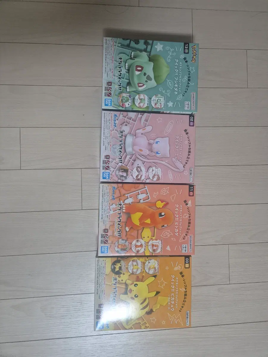 반다이 포켓몬피규어 프라모델 컬렉션 4종 새상품