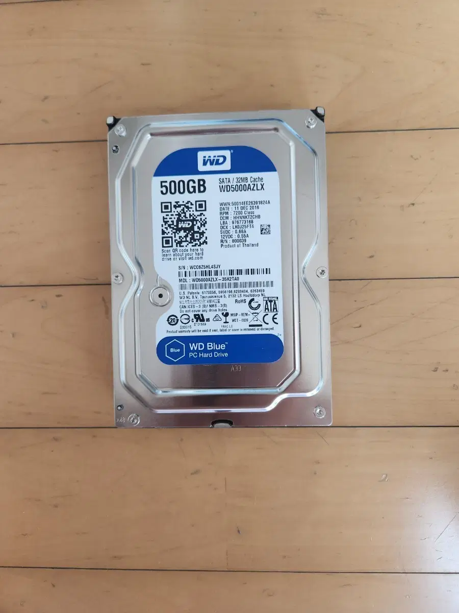 WD 500GB PC 하드디스크 WD5000AZLX