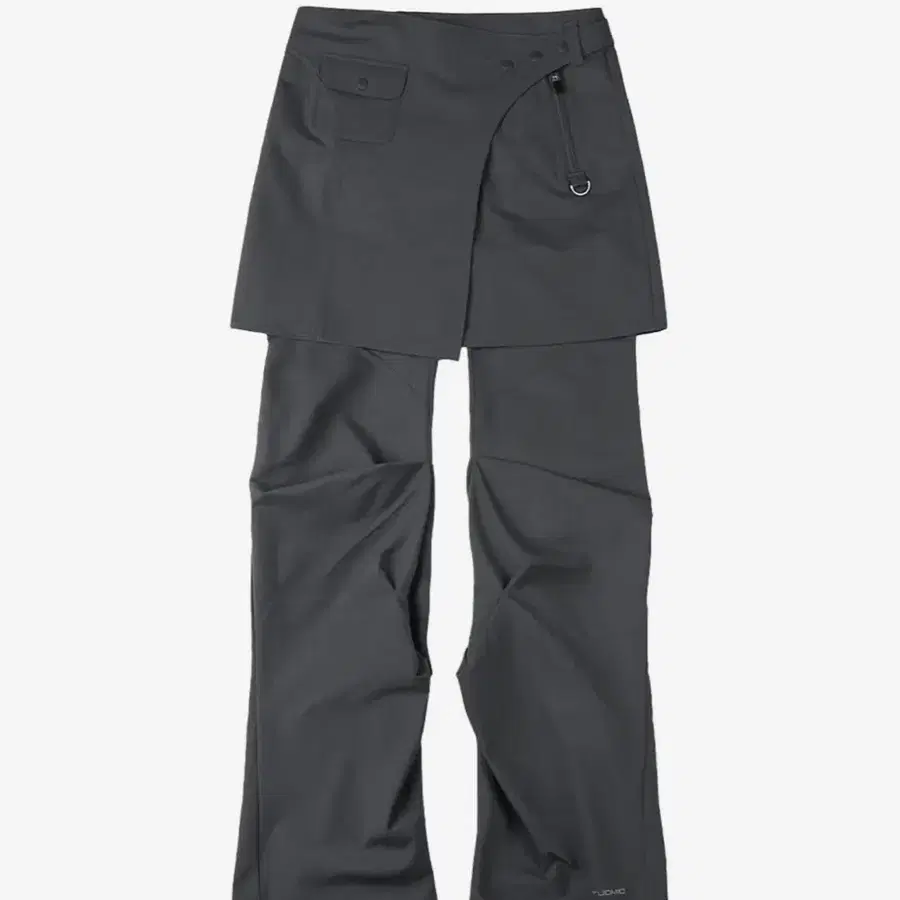 WRAP SKIRT TUCKED PANTS [CHARCOAL] 뚜오미오 랩스커트 팬츠