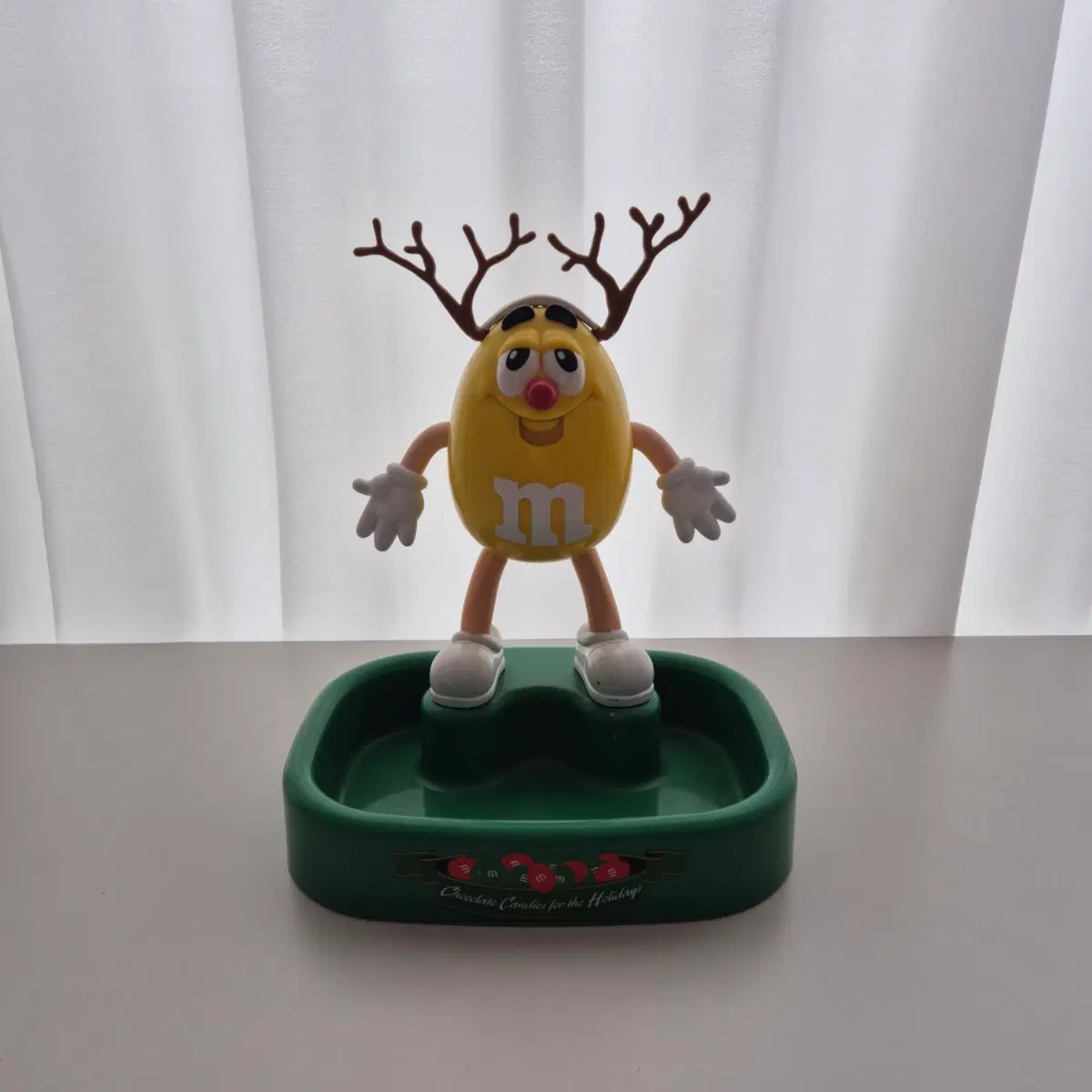 M&M's Yellow Reindeer Talking Candy Dish 빈티지