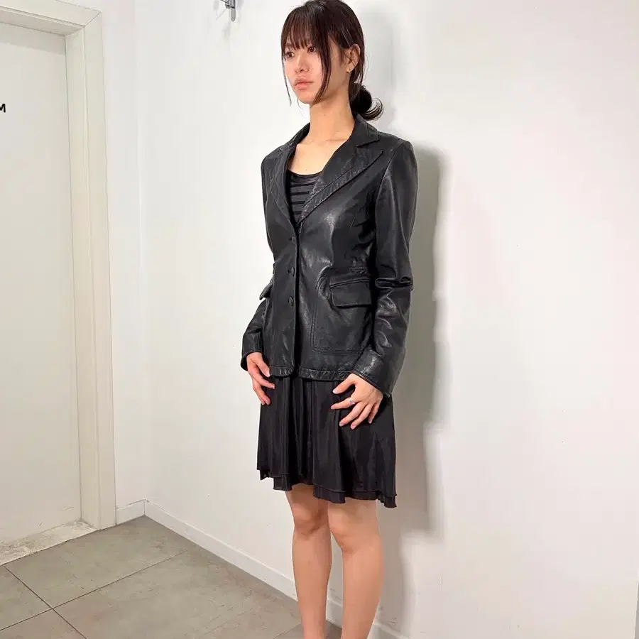 Emporio Armani 양가죽 레더 자켓