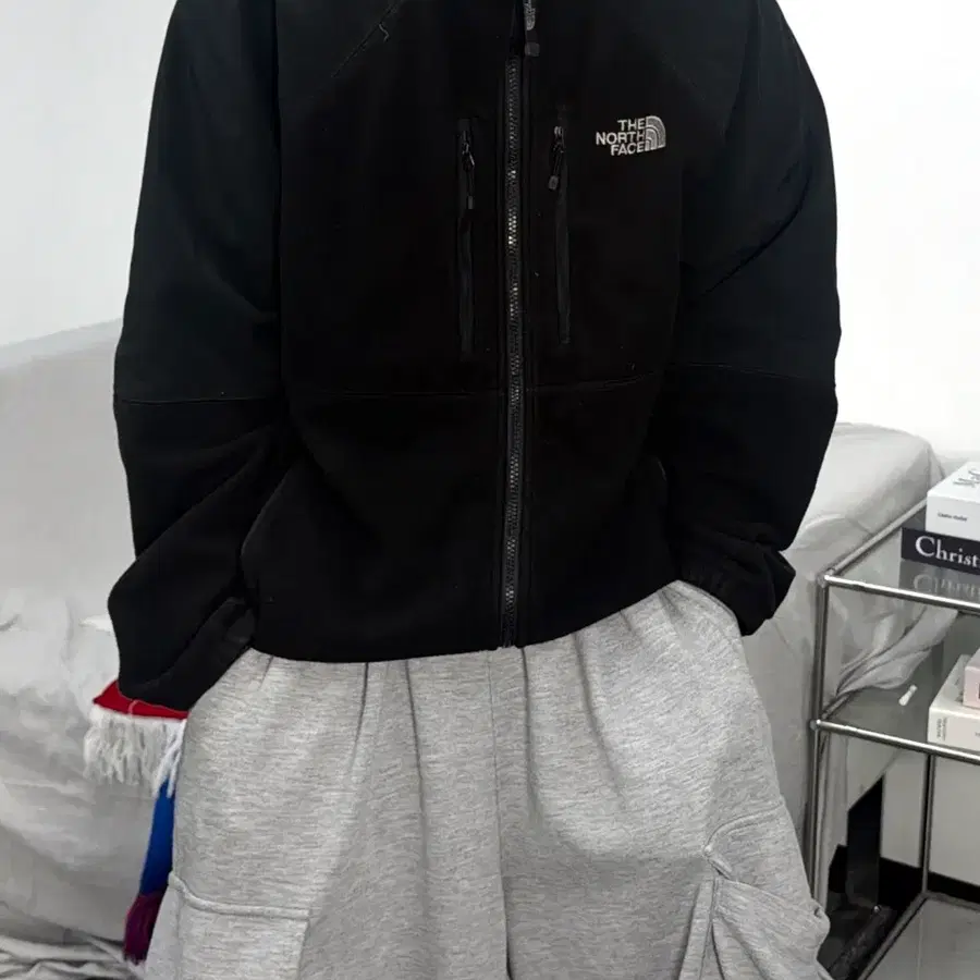 노스페이스 블랙 테크 플리스 자켓 L