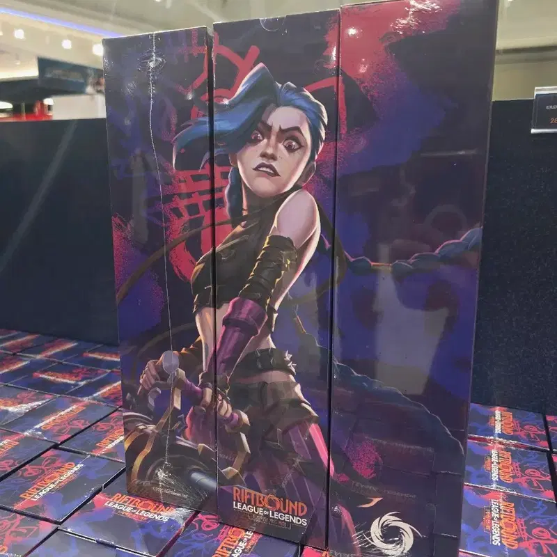 공식 리프트바운드 한국 오리진 징크스 플레이매트 리그 오브 레전드 롤카드 데스크매트 riftbound origins jinx card play Playmat deskpad
